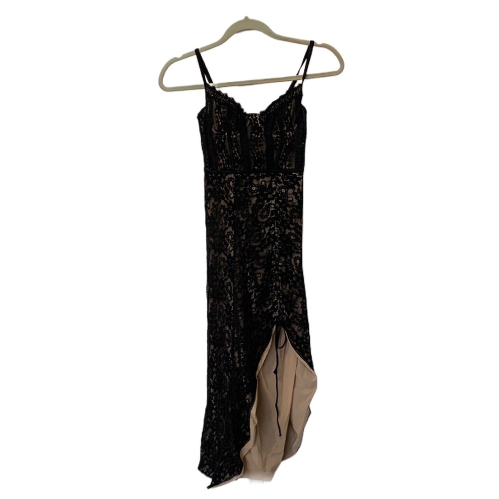 Urban Outfitters Black Lace High Low Dress